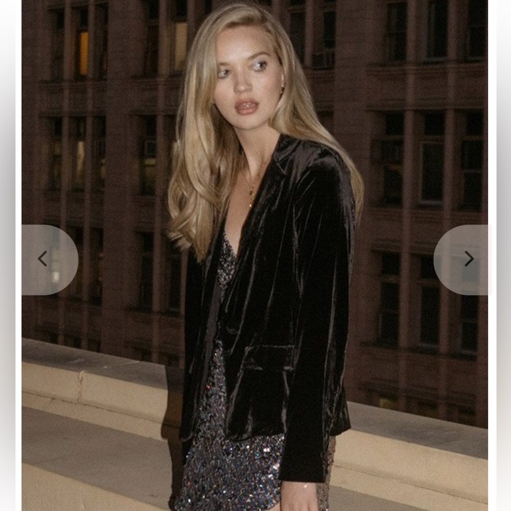 For‎ Love And Lemons Viva Velvet Black Elegant Women's Jacket